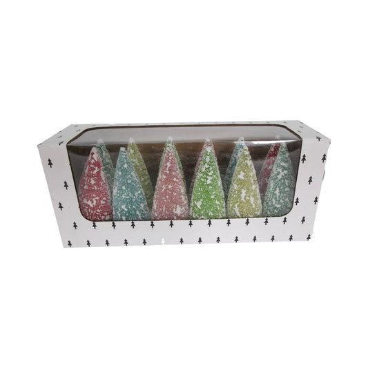 Pastel Bottle Brush Miniature Trees Set of 12