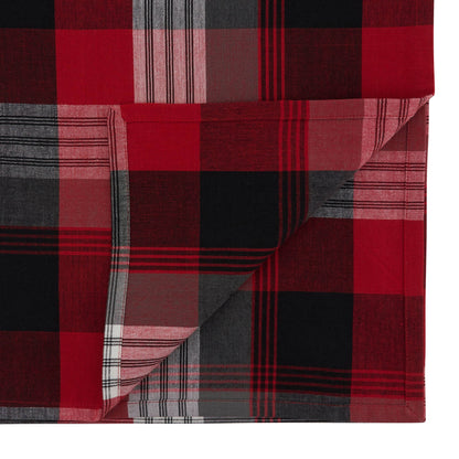 Red Black White Gray Buffalo Plaid Table Runner