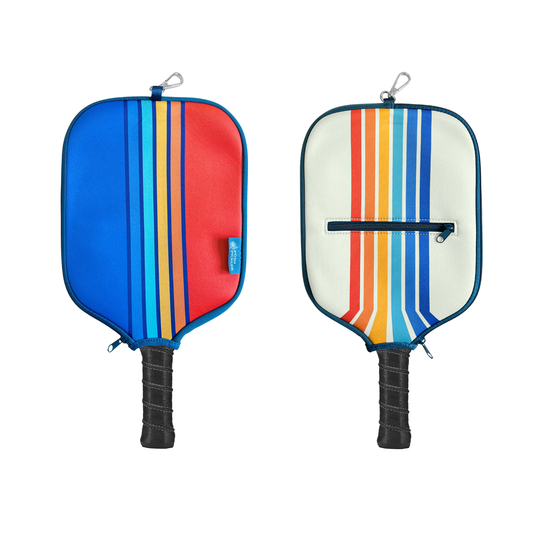 Colorful Striped Pickleball Paddle Cover