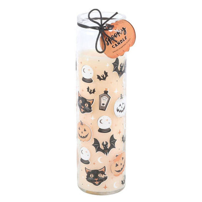 Halloween Retro Cat and Pumpkin Tube Candle