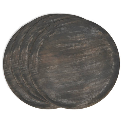 Rustic Wooden Chargers Set of 4