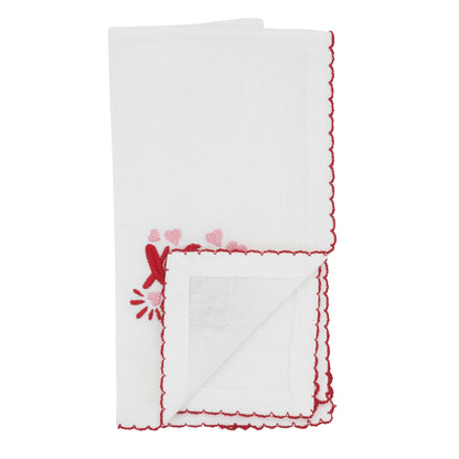 Embroidered XOXO Placemats and Napkins Set of 4
