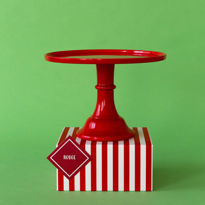 Red Melamine Pedestal Cake Stand