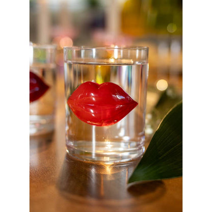 Lips Design Drinking Glasses Set of 4