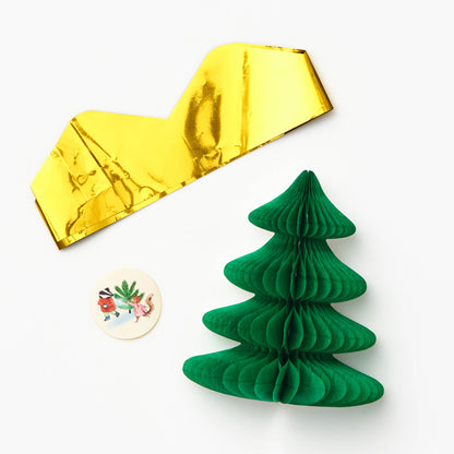 Elegant Green Christmas Tree Party Crackers