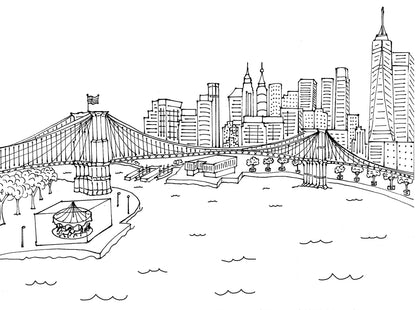 New York City Coloring Book