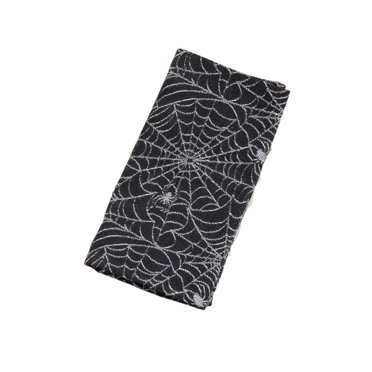 Silver Spider Web Cloth Napkins Set of 4