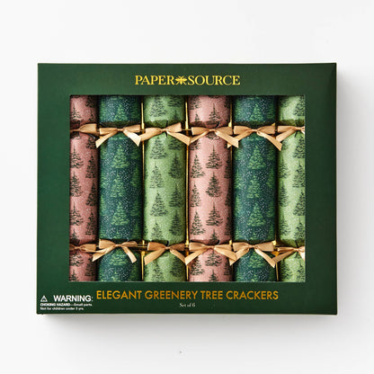 Elegant Green Christmas Tree Party Crackers