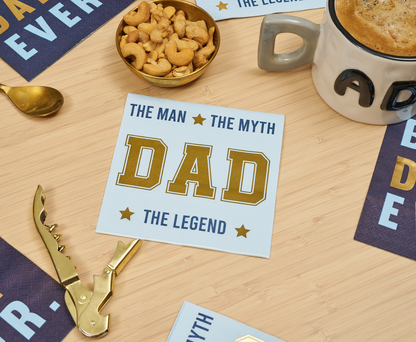The Man The Myth Dad The Legend  Paper Beverage Napkins
