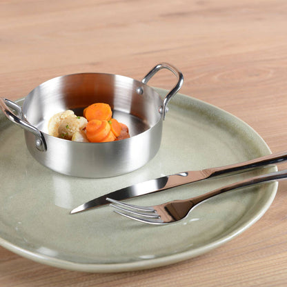 Miniature Stainless Steel Casserole Pan  with Handles
