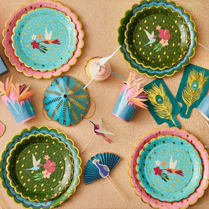 Hummingbird Paper Dessert Plates