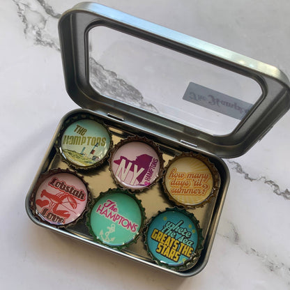 Hamptons, New York Bottlecap Magnets