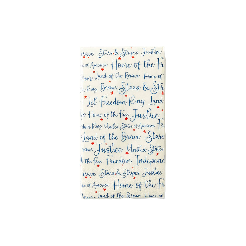 Americana Words Paper Guest Towel Napkins