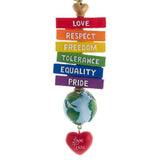 Kurt Adler Pride Sign Ornament