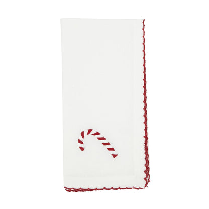 Candy Cane Design Cloth Dinner Napkins Set of 4