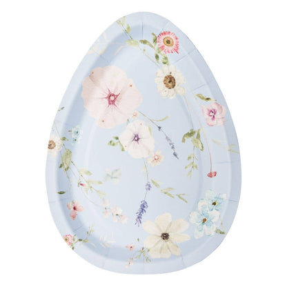 Pastel Color Egg Shape Paper Plates