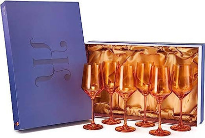 Copper Colored Wine Glass Set of 6