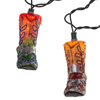 Glitter Cowboy Boots String Lights