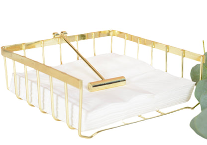 Gold Wire Paper Napkin Holder