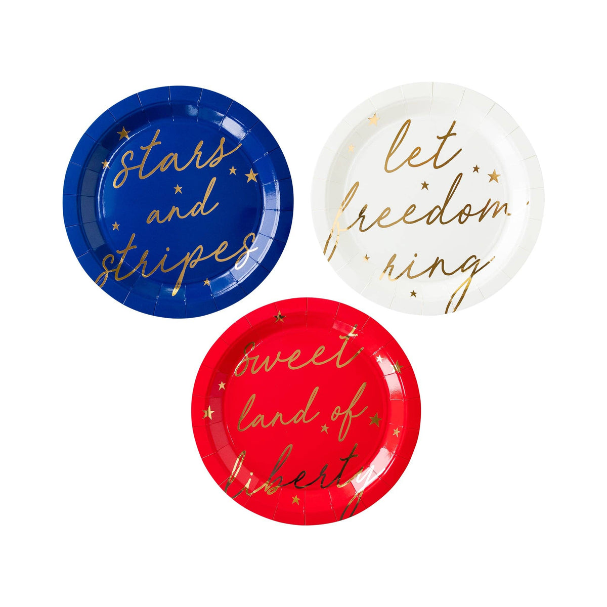 Script Plates Americana Script Paper Plates – A Gifted Solution