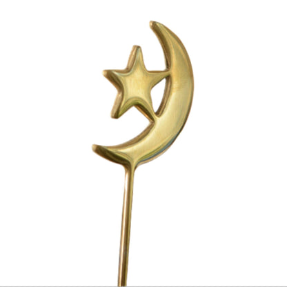 Gold Crescent Moon Dessert Forks Set of 6