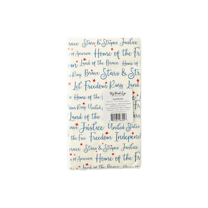 Americana Words Paper Guest Towel Napkins