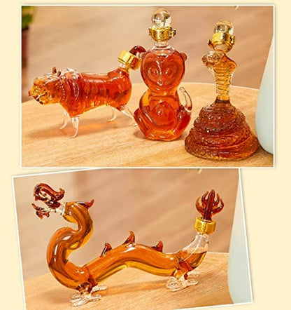 Chinese Zodiac Symbol Mini Decanters  Set of 12