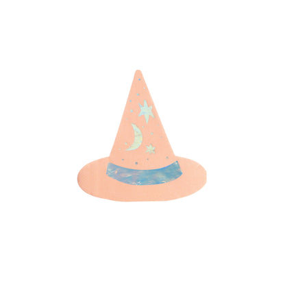 Orange and Purple Witches Hats Paper Beverage Napkins