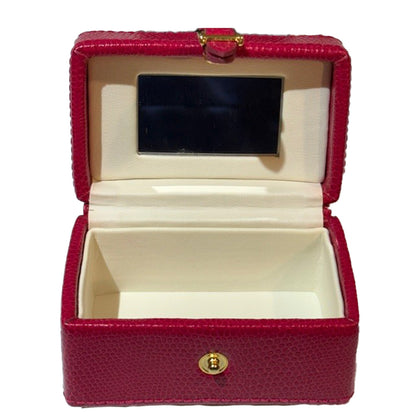 Miniature 3.5" Rectangular Suitcase Jewelry Holder