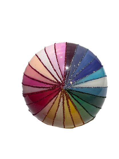 Rainbow Colors Stripe Spectrum Ball Ornament