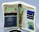 Travel Ticket and Passport Zippered White Case