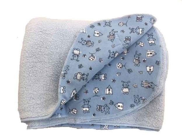 Zutano Blue Chambray Baby Blanket