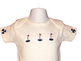Baby One Piece with Sailboats Applique