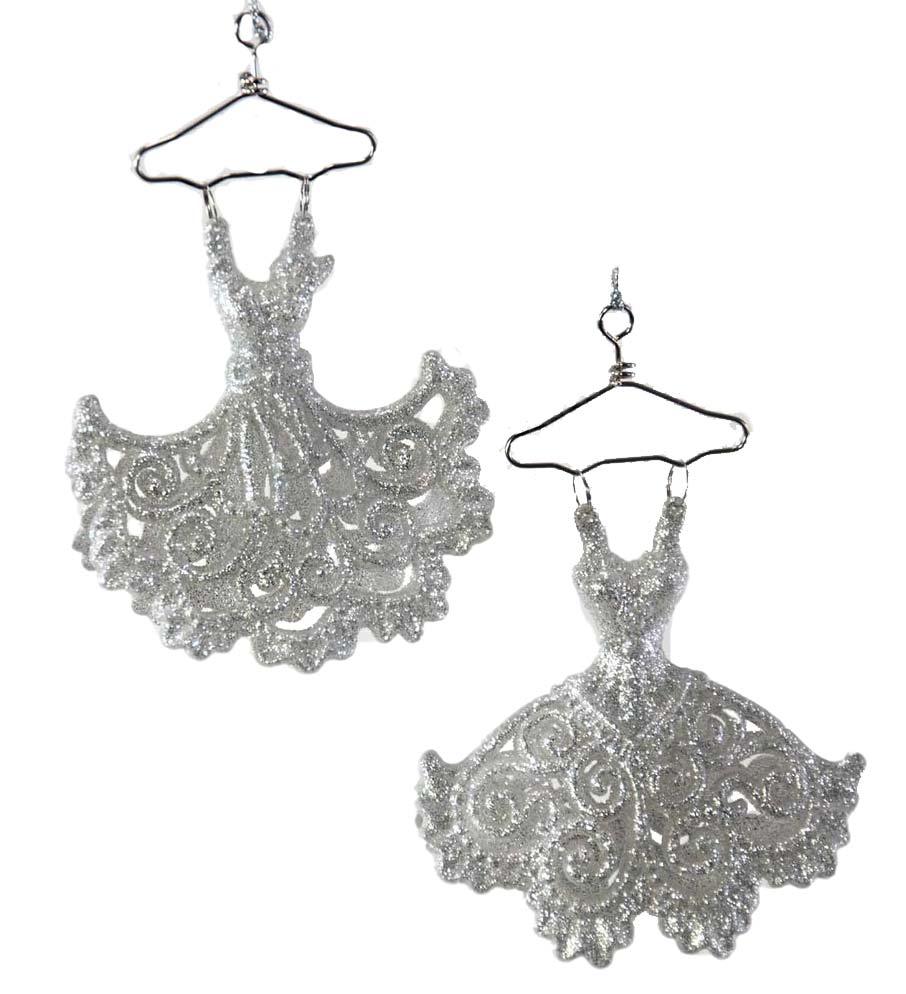 Katherine's Collection Glitter Party Dress Ornaments Set of 2