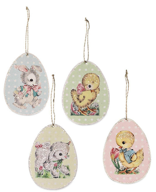 Bethany Lowe Easter Retro Egg Ornaments