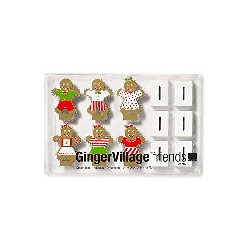 Wooden Gingerbread Figures (Set/6)
