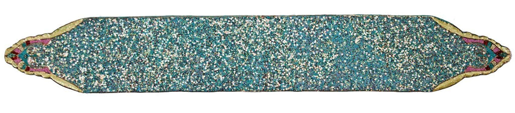 Turquoise Blue Sequin Table Runner