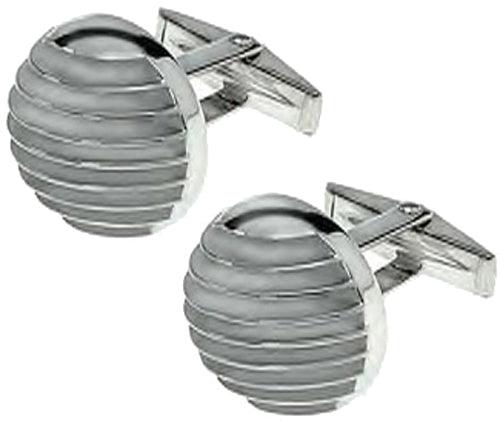 Sterling Silver Architectural Dome Cufflinks