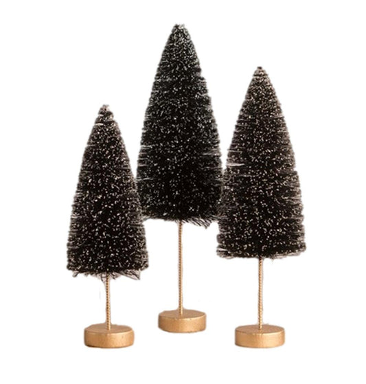 Bethany Lowe Black Bottle Brush Trees