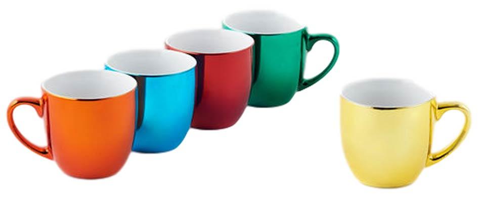 One Hundred 80 Degrees Rainbow Color Metallic Mugs Set of 5