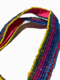 Multicolor Stripe Beaded Handbag