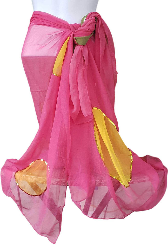 Pink Sarong with Matching Bag and Bracelet