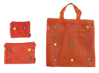 Orange Tote Bag and Accessories Set - A Gifted Solution