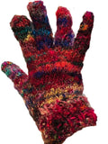 Recycled Silk Multicolor Mittens - A Gifted Solution