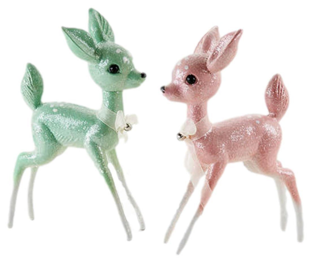 One Hundred 80 Degrees Pastel Color Retro Deer Figurine