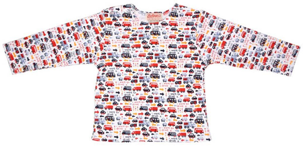 Zutano Traffic Print Long Sleeve Infant Tee Shirt