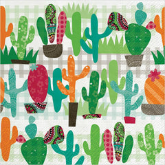 Cactus Garden Paper Luncheon Napkins