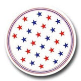 Red and Blue Patriotic Star Dinner Paper Platess