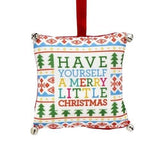 Merry Christmas Pillow Hanging Ornament