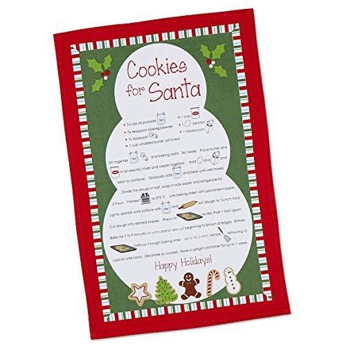 Cookies for Santa Recipe Kitchen Dish Towel